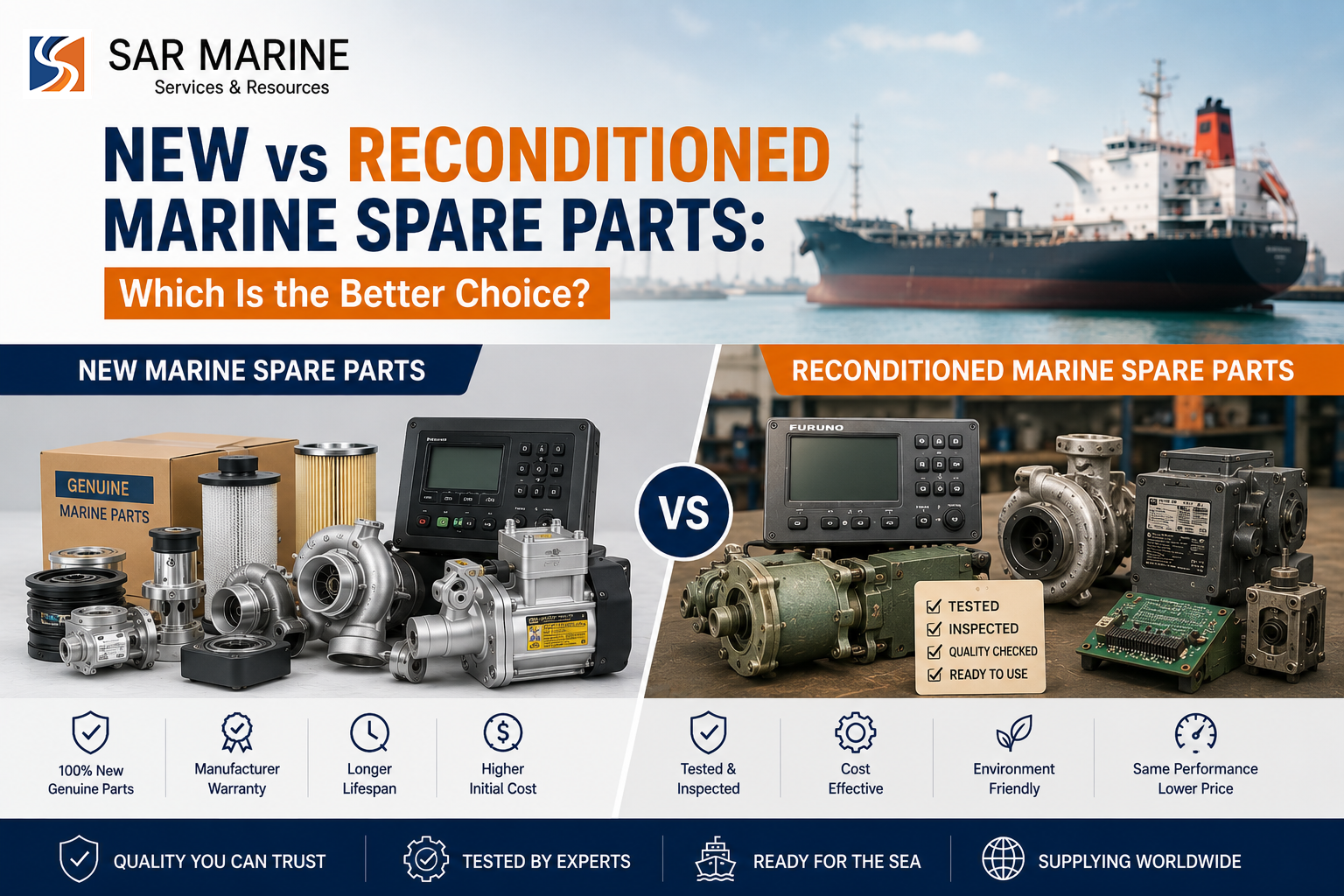 New vs Reconditioned Marine Spare Parts: Which Is the Better Choice?