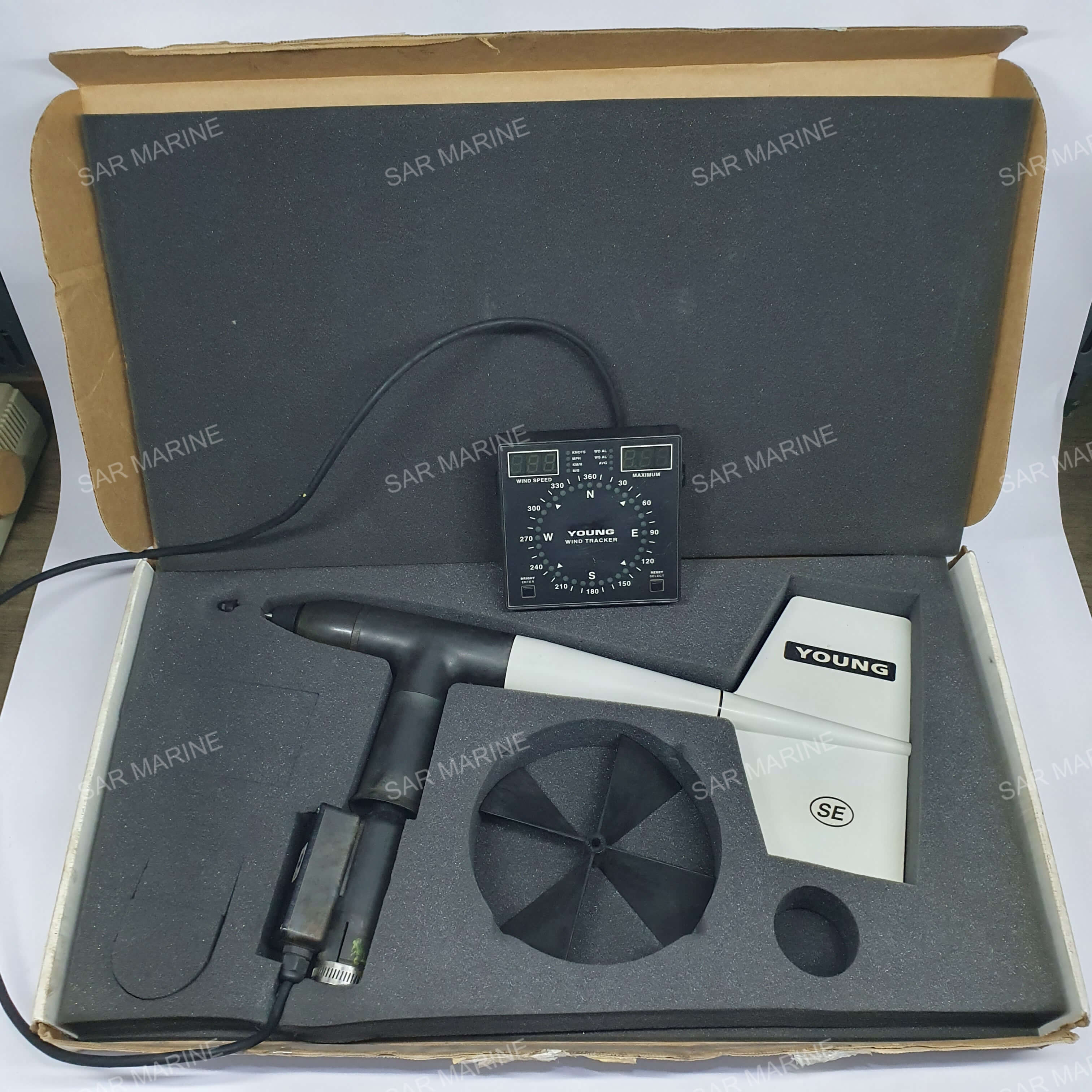 Young 06206 Wind Display and Wind Sensor Set - Tested Working