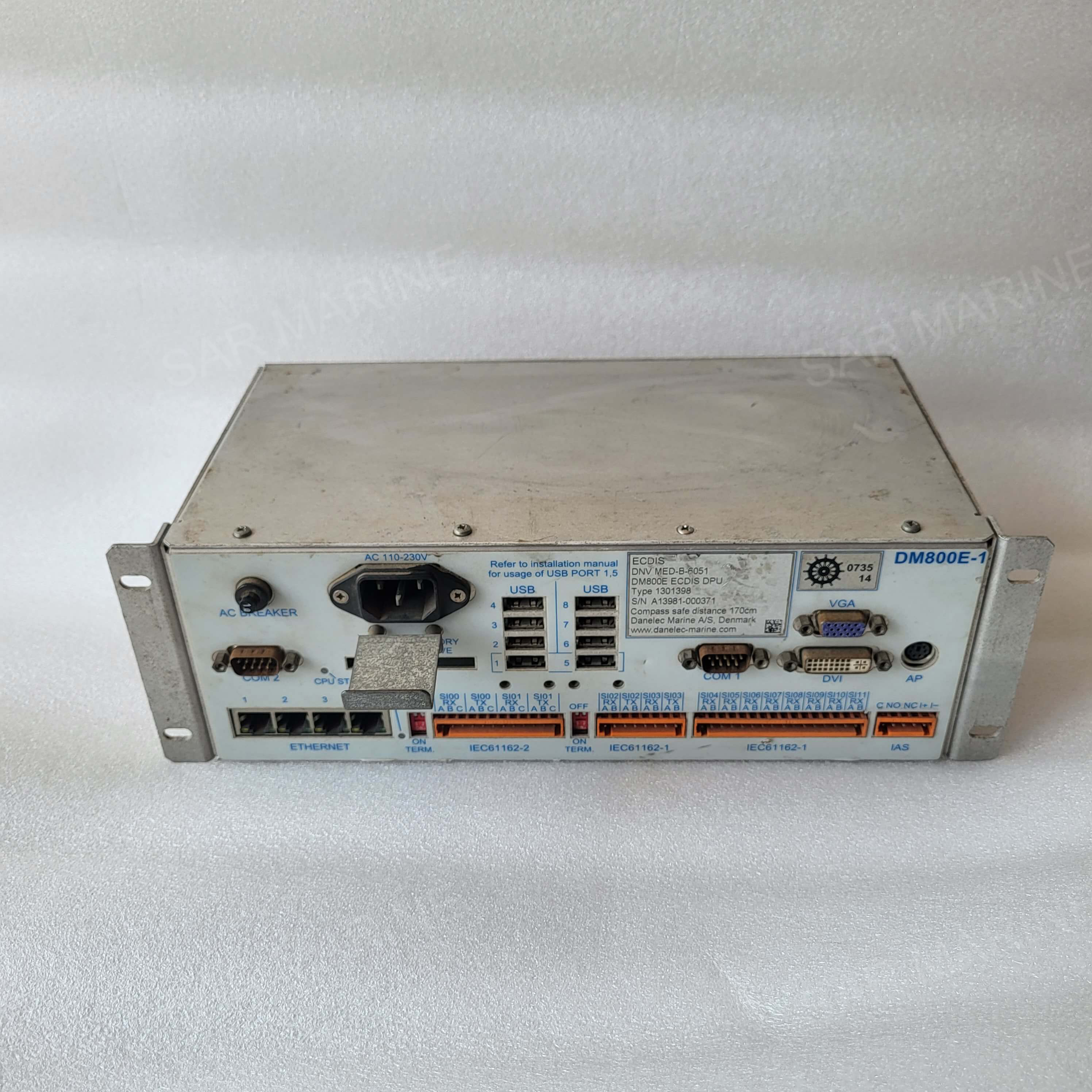 Danelec Marine DM800E-1 ECDIS DPU Processor Unit Type 1301398